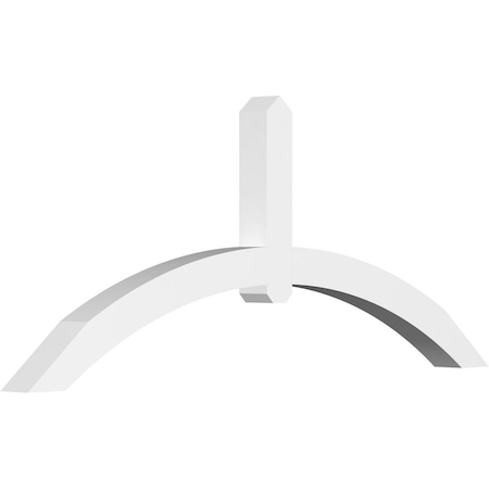 Ekena Millwork Archdale Architectural Grade PVC Gable Bracket, 72"W x 30"H x 4"D x 4"F, 10/12 Pitch GBP072X30X0404ARC00